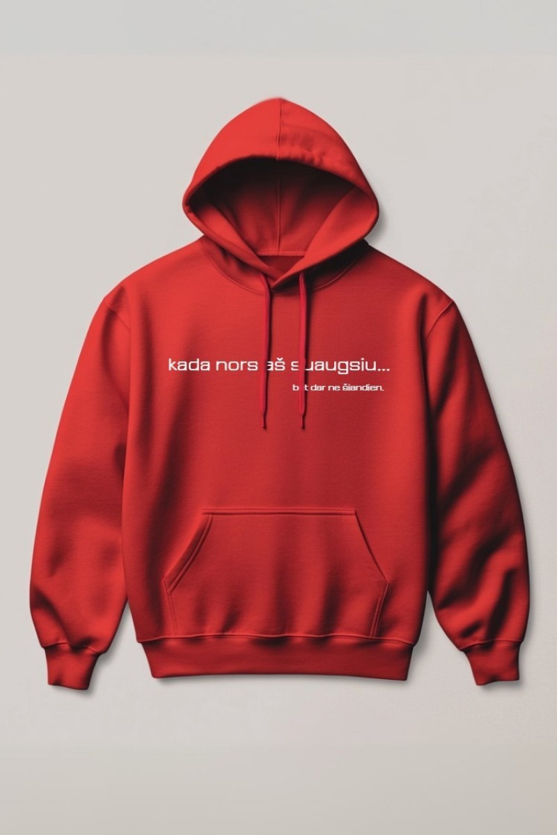 KADA NORS AŠ SUAUGSIU - UNISEX HOODY DŽEMPERIS